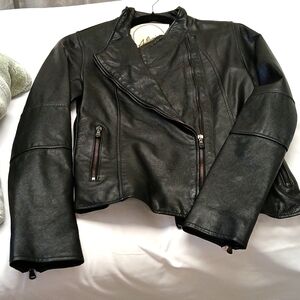 ARaspini Ladies Leather Jacket Black Size S